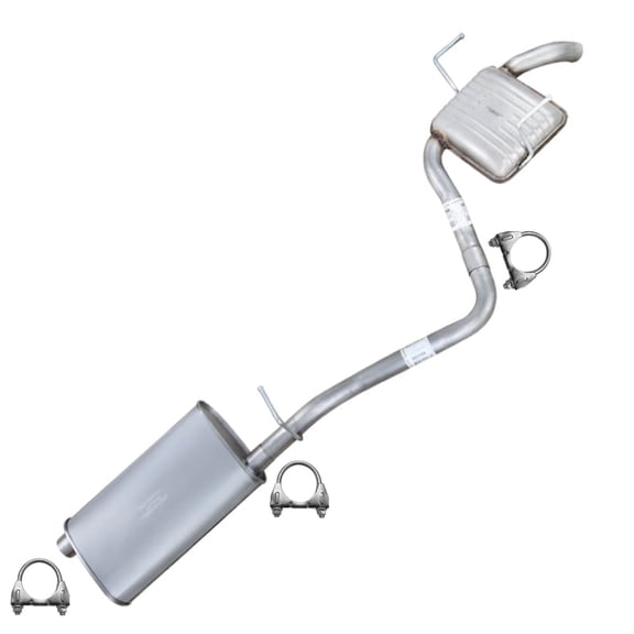 Northeastern Exhaust Muffler, Extension Pipe & Resonator Pipe Fits 2015-2016 GMC Acadia 3.6L (Single Exhaust Vehicles Only) - Direct Fit | Stainless Steel System Kit