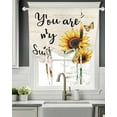 thumbnail image 5 of Yellow Sunflower Tie Up Curtains for Window, Thermal Insulated Balloon Shade Adjustable Rod Pocket Curtains Valance Panels for Kitchen Bathroom Cafe 52 x 63 Vintage Butterfly Sunshine Farmhouse, 5 of 6