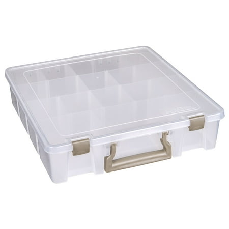ArtBin Super Satchel 6-Compartment Craft Storage Box, 15 Inch, Clear