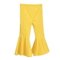 thumbnail image 2 of XXWXYD Girls High Waisted Flared Leggings - Soft Stretc𝗁y Boot-cut Bell Bottom Pants for Toddler 0-6 Years, 2 of 3