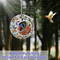 thumbnail image 7 of VOREEN Handcrafted Mosaic Glass Hanging Fly-Through Feeder, Multicolor Flower Design, 7 of 7