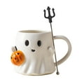 thumbnail image 2 of Water Bottle,Ceramic Halloween Coffee Mug White Cup Novelty Mugs For Juice Latte Tea Cappuccino, 2 of 7