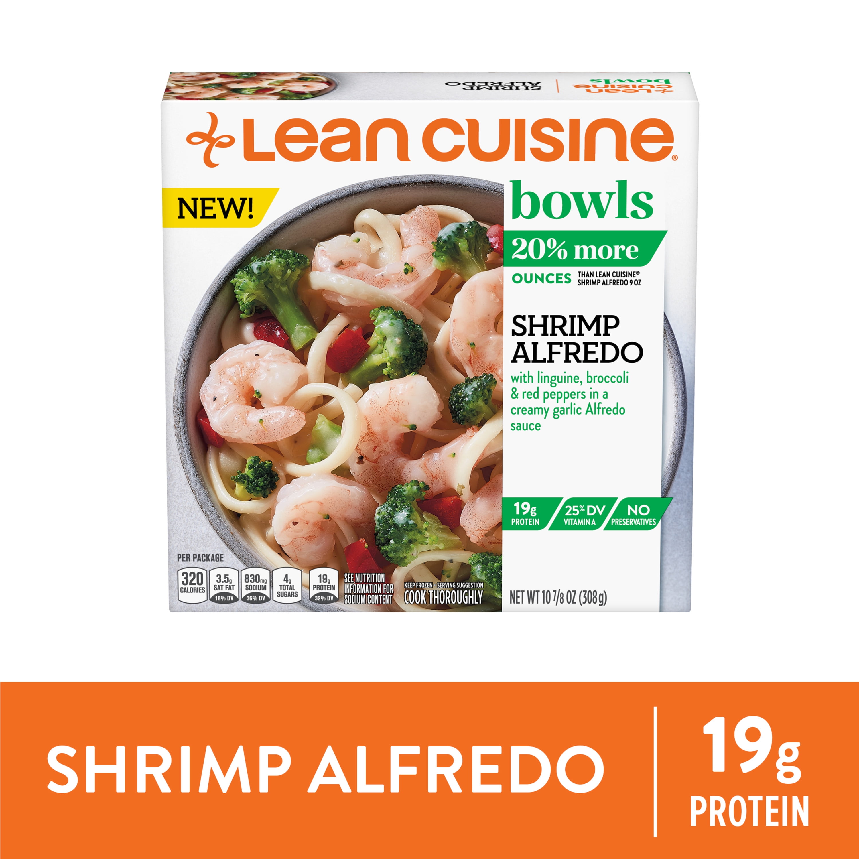 Lean Cuisine Bowls Shrimp Alfredo Meal, 10.875 Oz (Frozen) Walmart