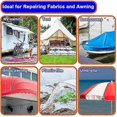 thumbnail image 4 of Waterproof RV Awning Repair Tape Strong Adhesion Tent Repair Tape Transparent Boat Covers Repair Patch Kit, 4 of 5