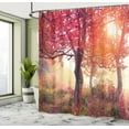 thumbnail image 5 of Ambesonne Nature Shower Curtain, Flowers in Park Fall, 69"Wx75"L, Red Brown, 5 of 5