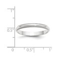 thumbnail image 5 of Primal Gold 10 Karat White Gold 3mm Milgrain Half Round Band Size 5, 5 of 5