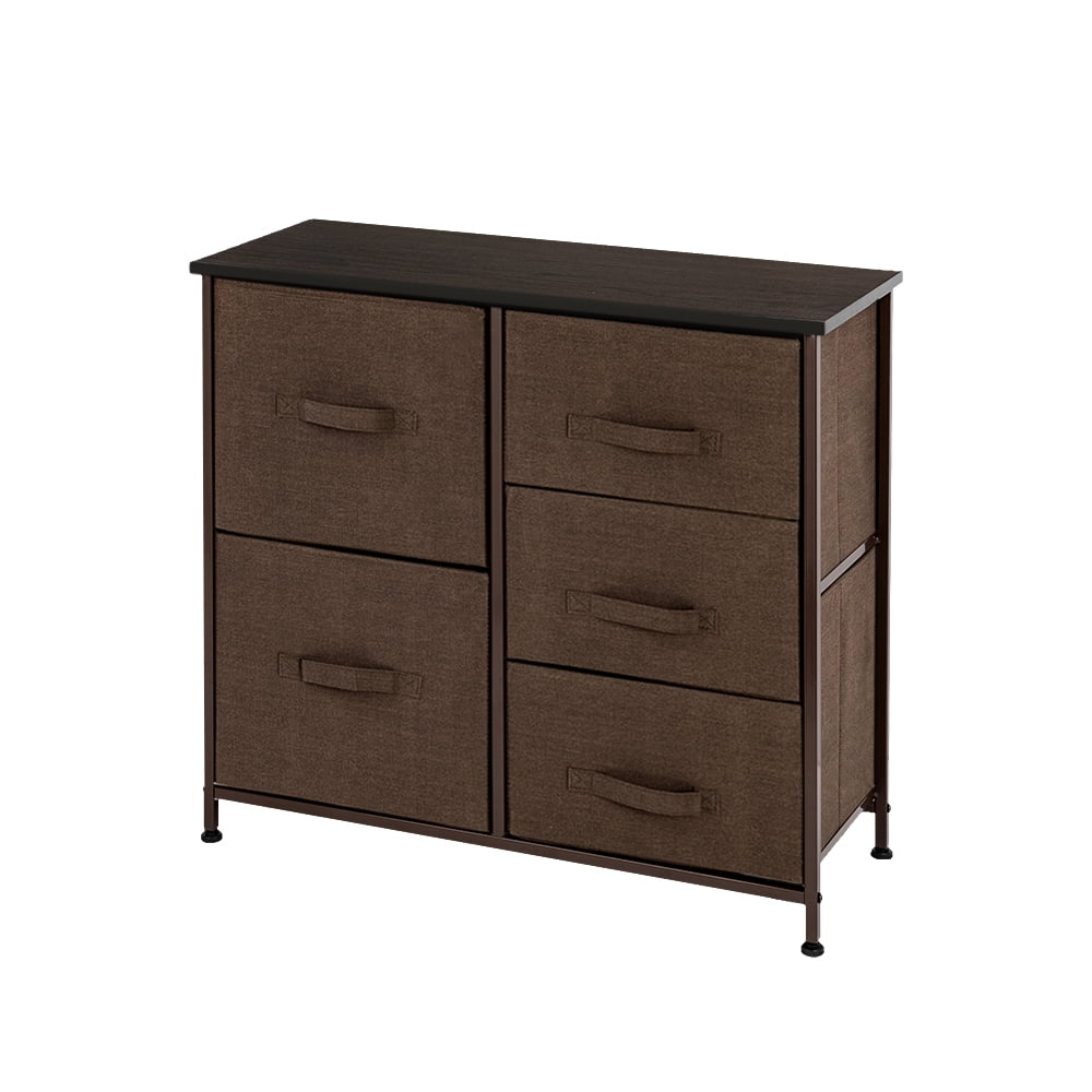 Kepooman Drawer Dresser, Dresser Drawer Organizer 5 Drawers, End Table Storage Cabinet, Easy Pull Fabric Bins, Wooden Side Table for Bedroom, Hallway, Entryway Furniture, Brown Kepooman Drawer Dresser, Dresser Drawer Organizer 5 Drawers, End Table Storage Cabinet, Easy Pull Fabric Bins, Wooden Side Table for Bedroom, Hallway, Entryway Furniture, Brown