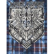 Xtreme Couture by Affliction Mens Button Down Shirt Stone Eagle