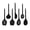 Black, variant on 7829 7Pcs Soft Silicone Cooking Spoon And Spatula Set Kitchen Tool With Ergonomic Handle For Nonstick Cookware