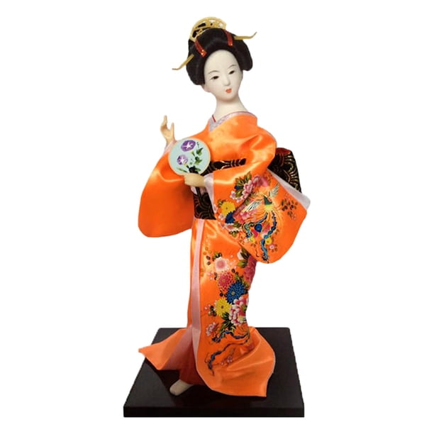 Muñeca geisha japonesa con kimono, regalo, decoración étnica popular, estatua asiática coleccionable Estilo E