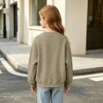 thumbnail image 6 of Grblisyd Girls Crewneck Sweatshirts Kids Fashion Loose Drop Shoulder Pullover Basic Long Sleeve Fall Winter Clothes, 6 of 6