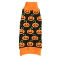 thumbnail image 1 of Suéter de Halloween para perro con cara sonriente de calabaza multicolor, ropa de invierno para mascotas, suministros de Halloween S, 1 of 14