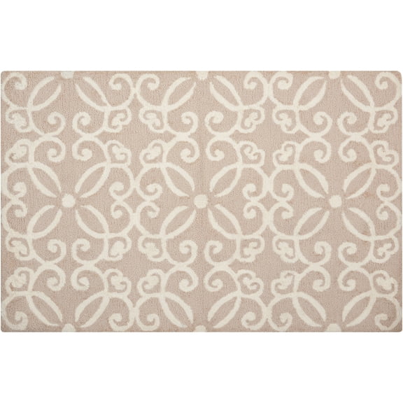 Nourison Decor Urban Medallion Area Rug Beige 1' 9" x 2' 10" 2' x 3' Beige