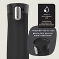 thumbnail image 2 of Contigo West Loop 3.0 Stainless Steel Travel Mug with Tea-Bag Hook & Spill-Proof Lid, Vacuum-Insulated Reusable Cup Coffee and Tea, 20 oz (591 mL), Black - Keeps Drinks Hot up to 13 Hours, 2 of 10