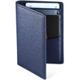 thumbnail image 1 of Tarjetero para tarjetas de crédito, bloqueo RFID, cartera plegable de piel auténtica para hombre, almacenamiento para tarjetas de crédito y billetes (azul 1), 1 of 5