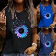 thumbnail image 6 of USSUMA Plus Womens Tops Dressy Casual Summer Sunflower Graphic Tank Tops for Women Graphic Tee Tops Sleeveless Loose T Shirts Blouse, 6 of 6