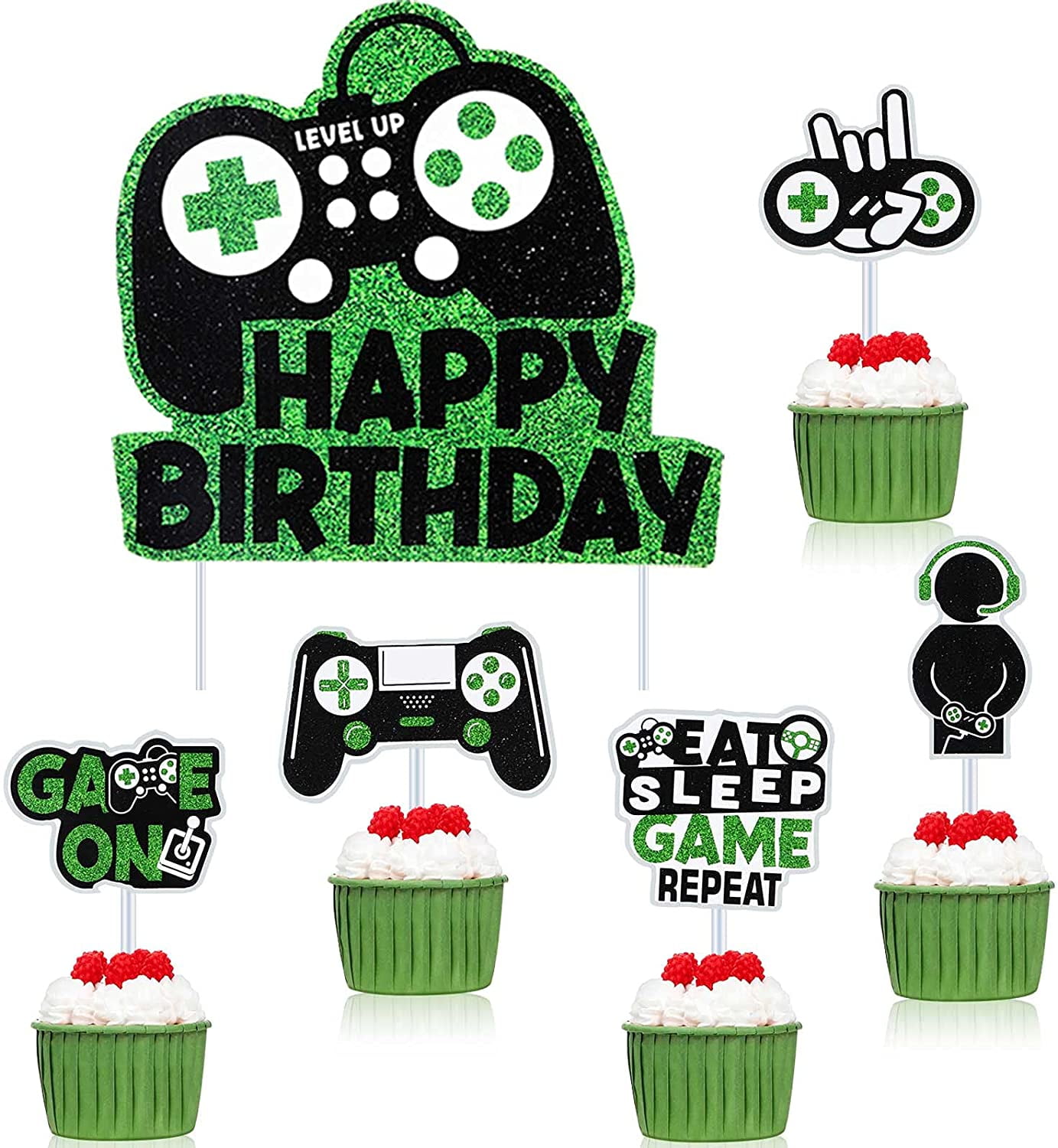 Roblox  7 Inch Edible Image Cake & Cupcake Toppers /Birthday/ Game/ Controller 