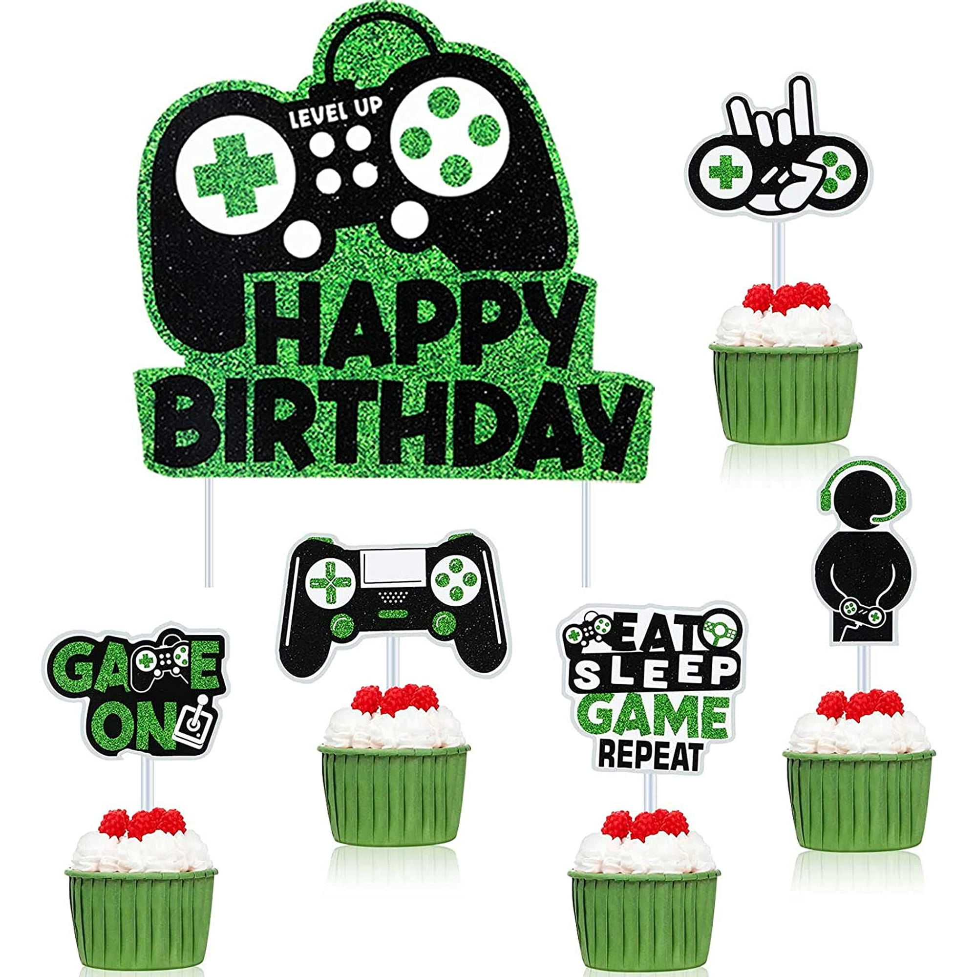 31 Piece Video Game Cake Toppers Happy Birthday Video Game Cupcake Picks  Gaming Theme Cupcake Topper Birthday Party Banner Game Controller Birthday  Party Game Backdrop for Kid Gaming Themed Birthday | Walmart Canada