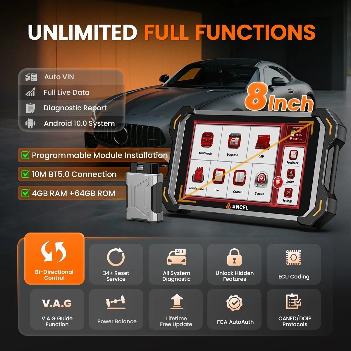 [Second Hand] ANCEL All System  Bidirectional OBD2 Scanner