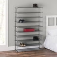 thumbnail image 1 of 50 Pair Non-Woven Multi-Purpose Stackable Free-Standing Shoe Rack, Grey, 1 of 4