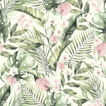 Arthouse Harrietta Green Tropical Floral Wallpaper