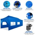 thumbnail image 3 of SANOPY 10x30 Heavy Duty Canopy with 8 Sidewalls,Outdoor Carport with Roller Bag,Pop up Tents for Parties,Wedding,Commercial,Blue, 3 of 7