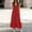 Z01#Red, variant on IROINNID Wedding Guest Dresses for Women Fashion Casual Comfortable Sleeveless V-Neck Fold Solid Dress