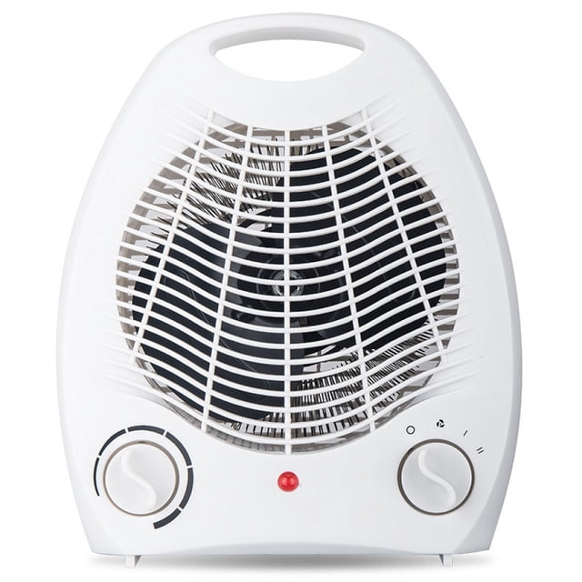 Calentador de ventilador y calentador de ventilador 2000W Ventilador térmico Calefacción eléctrica Radiador en espiral Serpentín de calentamiento Radiador eléctrico Blanco