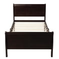 thumbnail image 2 of Hassch Bed Frame Heavy Duty Wooden Platform with Headboard/Footboard, Twin Size Solid Sturdy Wood Slat Support Mattress Foundation, Espresso, 2 of 10