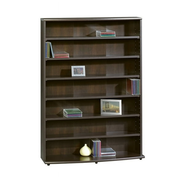 Pemberly Row 46" Multimedia Storage Rack in Cinnamon Cherry