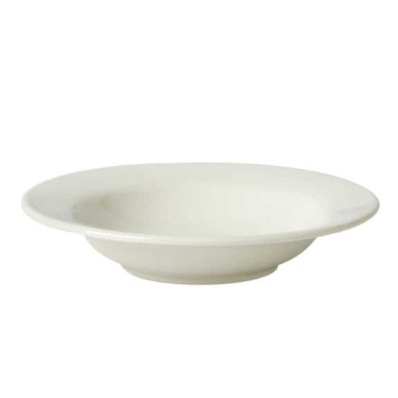 Excellante Color ivory melamine dinnerware collection 8 oz, 7 3/4" wide rim salad bowl, comes in dozen