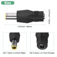 thumbnail image 4 of Adaptador de conectores DC Uxcell 3 Set DC 8mm hembra a 5.5mm x 2.5mm macho y DC 8mm macho a DC 5.5mm hembra para estación de energía, 4 of 7