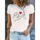 thumbnail image 1 of Camiseta de cuello redondo con estampado de perro, informal, de manga corta para primavera y verano, ideal para adultos, hombres, mujeres, adolescentes, jóvenes., 1 of 6