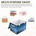 thumbnail image 7 of Foldable Fabric Storage Bin With Handle Collapsible Basket Box Storage With Lid Organizer Starry Night Sky, 7 of 7