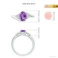 thumbnail image 4 of ANGARA Natural Oval 1.15 ct Amethyst Bypass Ring with Trio Diamond Accents in 14K White Gold for Women (Size-8x6mm) | February Birthstone, Anniversary, Jewelry Gift for Women | Natural Amethyst Ring, 4 of 8