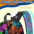 thumbnail image 5 of Butterfly and Multicolor Black Pattern 17" School Backpacks for Teens,Waterproof Oxford Fabric,S-Shape Padded Straps for School,Travel,Hiking,Camping, 5 of 6
