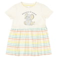 thumbnail image 3 of Inktastic Mommy's Lil' Peanut Polka Dot Elephant Girls Baby Dress, 3 of 5