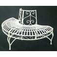 thumbnail image 4 of Banc Blanc en Forme de Demi-Cercle Enveloppé d'Arbre, 4 of 4