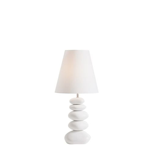 white stone table lamp