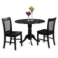 thumbnail image 2 of Dublin 3 Piece Round Dining Table Set with Norfolk Wooden Seat Chairs, 2 of 2