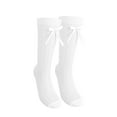 thumbnail image 2 of Spencer 3 Pack Women's Lace Socks Ruffle Ankle Socks Mesh Lace Crew Socks Cute Sexy Retro Lace Mid Calf Socks, White, 2 of 10
