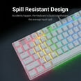 thumbnail image 6 of Redragon K552 Mechanical Gaming Keyboard 60% Compact 87 Key Kumara Wired Cherry MX Blue Switches Equivalent for Windows PC Gamers (RGB Backlit White), 6 of 8