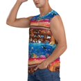 thumbnail image 3 of Fotbe Men's Animals On Noah's Ark2 Print Men's Sleeveless Muscle Tank Tops Casual T-Shirts for Gym Workout Beach-Large, 3 of 8
