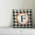 thumbnail image 3 of Creative Products Harvest Buffalo Check Plaid Monogram 18x18 Spun Poly Pillow, 3 of 3