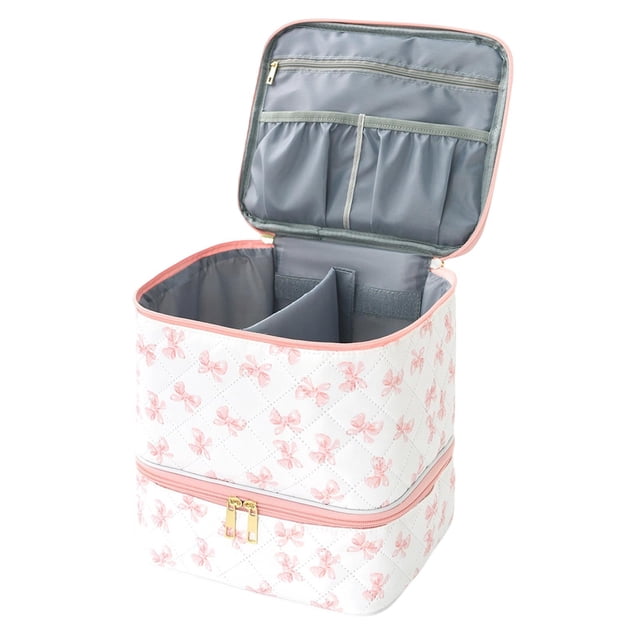 Estuche organizador de esmaltes de uñas, accesorio para herramientas de manicura, suministros profesionales, gran capacidad, versátil, con cierre de