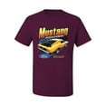 thumbnail image 2 of Wild Bobby, Ford Yellow Mustang Horsepower Cars and Trucks Men Graphic Tee, Maroon, Small, 2 of 6