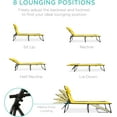 thumbnail image 4 of TYUIOP Patio Chaise Lounge Chair, Portable Outdoor Folding Recliner for Lawn, w/ 8 Positions, Handles, 300lb Capacity - Yellow, 4 of 8