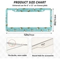 thumbnail image 3 of 2pcs Flowers Marguerite Bees License Plate Frame for Car Accessories Rustproof License Plate Cover with Screws for US Vehicles 12x6 Inch（749） Home Decor, 3 of 7