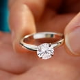 thumbnail image 4 of DIY 1.5 CT Solitaire Engagement Rings Wedding Bands Interchangeable Stainless Steel Round Cubic Zirconia Promise Rings for Her 1ring 2stone C 5.5, 4 of 6