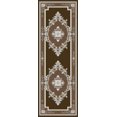 thumbnail image 4 of Glamour Thick Plush Oriental Area Rug Traditional Carpet Floral Medallion Design-206 (2'6"x7'9" Runner,Espresso), 4 of 11